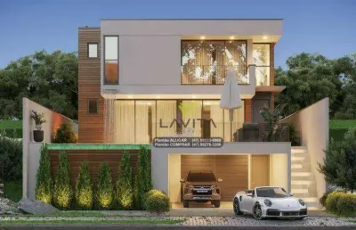 Casa nova a venda com 430m²  condomínio fechado golden park com 5 suítes, bairro itoupava central - blumenau sc | la vita imóveis