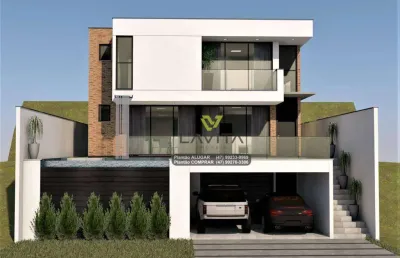 Casa nova a venda no condomínio fechado golden park com 5 suítes, bairro itoupava central - blumenau sc | la vita imóveis