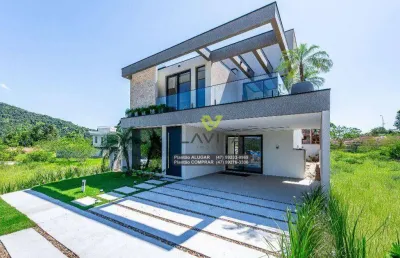 Casa nova de alto padrão a venda com 3 suítes no condomínio paysage privilege - ponta aguda, blumenau sc | la vita imóveis