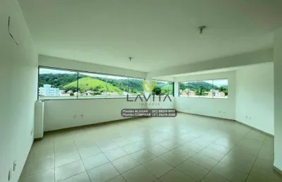 Sala comercial para aluguel, locação com 50,56m² privativos mais sacada, ed. comercial bela center - bairro bela vista - gaspar sc | la vita imóveis