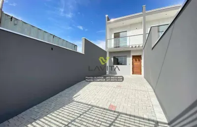 Casa, sobrado com 2 dormitórios para aluguel, locação, bairro belchior central - loteamento terras do vale - gaspar sc | la vita imóveis