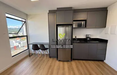Apartamento totalmente mobiliado ao lado da furb em blumenau