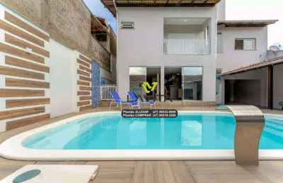 Casa com piscina e área de festas incrível, na água verde, à venda, 04 vagas, por r$ 1.200.000 - água verde - blumenau/sc