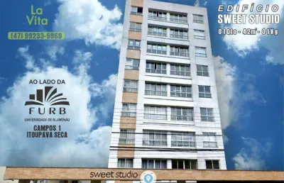 Apartamento com 1 dormitório para alugar, 42 m² por r$ 2.312,00/mês - itoupava seca - blumenau/sc