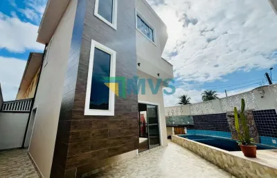 Sobrado para venda em itanhaém-sp, no bairro jardim regina: 2 quartos, 2 suítes, 2 salas, 3 banheiros, 2 vagas de garagem, 90m².