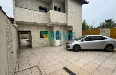 Casa à venda em itanhaém-sp, balneário gaivota! 2 quartos, 1 suíte, 1 sala, 2 banheiros, 2 vagas de garagem, 70m².