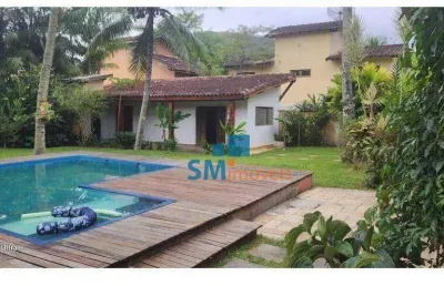 Casa com 6 dormitórios à venda, 480 m² por r$ 3.590.000,00 - santiago - são sebastião/sp