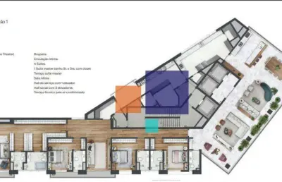 Apartamento alto padrão de 472m², 04 suítes (sendo uma master) e 04 vagas - vende no itaim bibi.