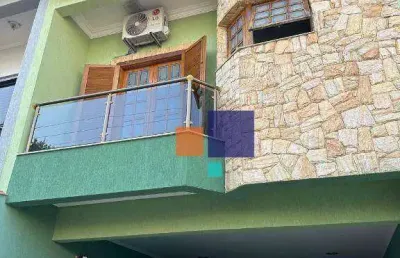 Sobrado com 3 dormitórios à venda, 195 m² por r$ 990.000,00 - vila camilópolis - santo andré/sp