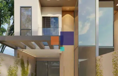 Sobrado em alto padrão com 155m², 03 suítes e 03 vagas - vende-se na vila alzira em santo andré