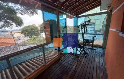 Lindo sobrado com 100 m2,  03 dormitórios, 01 suíte a venda, por r$ 798.000 - parque oratório - santo andré/sp