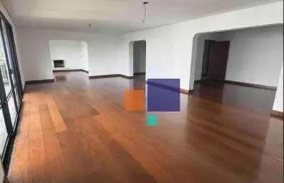 Apartamento alto padrão 330m², 04 suítes, 03 vagas e lareira - aluga-se em santo amaro
