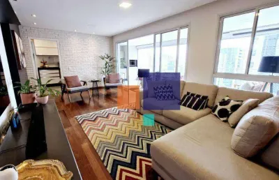 Apartamento a venda com 134m², 3 quartos, 4 banheiros sendo 3 suites e 2 vagas - brooklin paulista