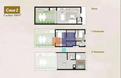 Casa em condomínio 108m² com 3 dormitórios (2 suítes) e 2 vagas - vende-se no  campo belo