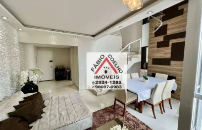 Cobertura espetacular com 3 dormitórios à venda, 144 m² - interlagos - são paulo/sp