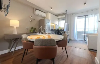 Apartamento para locação no jardim paulista: 1 quarto, 1 sala, 1 banheiro, 1 vaga de garagem, 40m² de área em sp