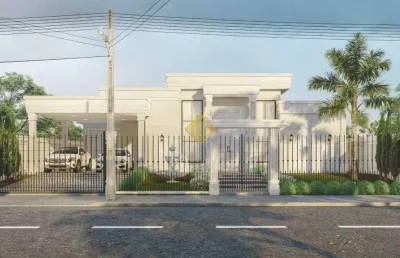 Casa estilo neoclássica de altíssimo padrão com 4 suítes no jardim la salle em toledo paraná