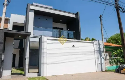 Sobrado à venda, 1 suíte e 2 demi-suítes, 2 vagas, jardim porto alegre - toledo/pr