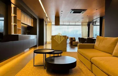 Apartamento mobiliado e decorado com 1 suíte + 2 demi-suítes