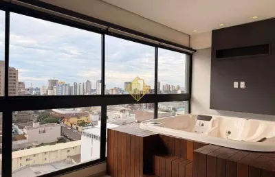 Cobertura mobiliada à venda, 1 suite, 1 quarto, 2 vagas, centro - cascavel/pr
