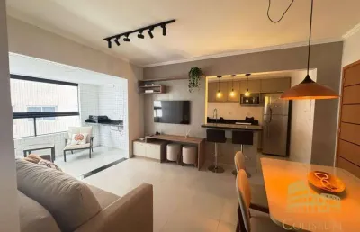 Apartamento com 2 dormitórios para alugar, 74 m² por r$ 5.500,00/mês - canto do forte - praia grande/sp
