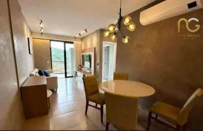 Apartamento com 2 dormitórios à venda, 71 m² por r$ 585.000,00 - canto do forte - praia grande/sp