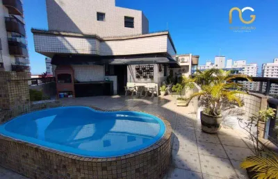Cobertura com 2 dormitórios à venda, 145 m² por r$ 800.000,00 - tupi - praia grande/sp
