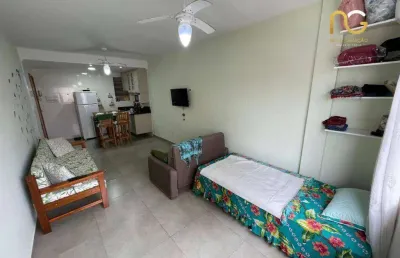 Kitnet com 1 dormitório à venda, 28 m² por r$ 220.000,00 - aviação - praia grande/sp