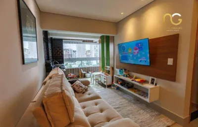 Apartamento com 2 dormitórios à venda, 80 m² por r$ 935.000,00 - canto do forte - praia grande/sp