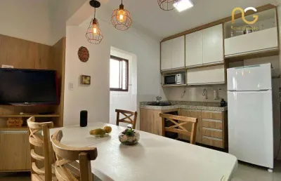 Apartamento com 1 dormitório à venda, 55 m² por r$ 330.000 - maracanã - praia grande/sp