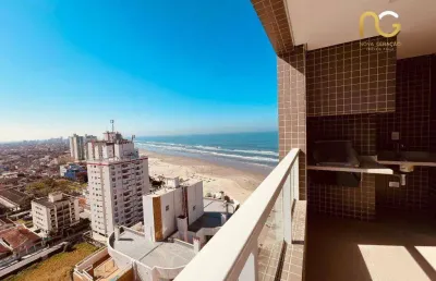 Apartamento vista mar novo a venda - lazer completo! mirim-praia grande
