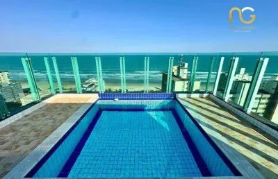 Cobertura com 3 dormitórios à venda, 281 m² por r$ 2.500.000,00 - tupi - praia grande/sp
