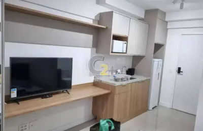 Apartamento a venda mobiliado no paraíso com 25m, 1 suíte, sem vaga de garagem