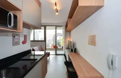 Studio mobiliado á venda no jardim américa com 1 quarto sem vaga 28m2