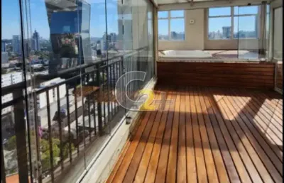 Cobertura á  venda em pinheiros, 1 quarto, 1 suite, 2 vagas de garagem.