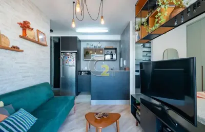 Apartamento mobiliado á venda na santa cecilia, 1 quarto, 1 suíte, 1 vaga de garagem.
