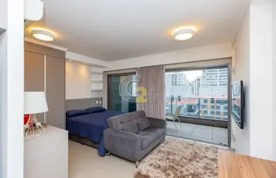 Apartamento mobiliado à venda no brooklin com 1 suíte e 1 vaga
