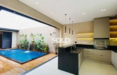Casa com 3 dormitórios sendo 1 suíte, piscina aquecida. 250m² de terreno,  à venda por r$ 1.250.000,00 - residencial tellini - franca/sp
