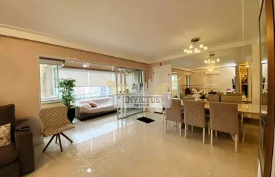 Apartamento mobiliado com 3 quartos no condomínio paris para comprar, 128m² - centro, santo andré/sp