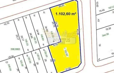 Terreno de esquina residencial para comprar, 1.102m² - vila américa, santo andré/sp.