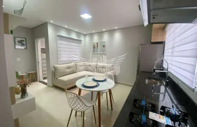Excelente sobrado novo mobiliado com 2 suítes à venda, 90m² - jardim santo antônio, santo andré/sp.