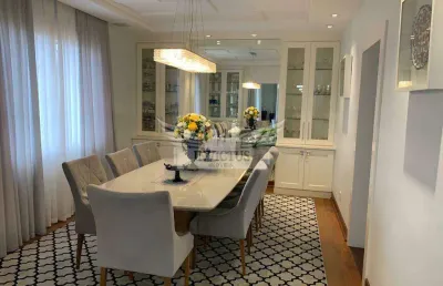 Altíssimo padrão montado e decorado com 4 suítes para locação 340m² - bairro jardim, santo andré/sp.