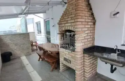 Apartamento duplex mobiliado com 3 quartos para comprar no residencial rafaela, 166m² - parque das nações, santo andré/sp.