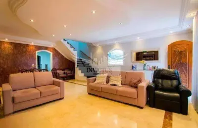 Sobrado amplo com 3 suítes para locação, 367m² - campestre, santo andré/sp.