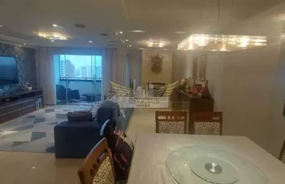 Apartamento com 3 suítes mobiliado no edifício viareggio para comprar, 198m² - vila bastos, santo andré/sp.