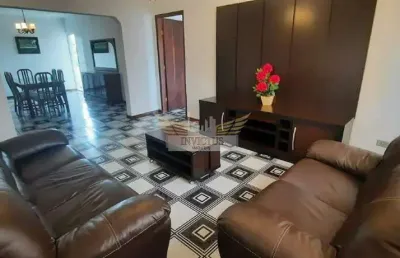 Casa sobreloja mobiliada com 5 quartos para alugar, 198m² - jardim do estádio, santo andré/sp.