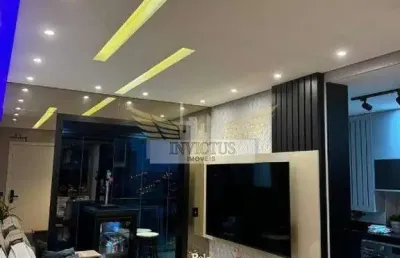 Apartamento mobiliado com 2 quartos no condomínio corte real para comprar, 65m² - parque das nações, santo andré/sp.
