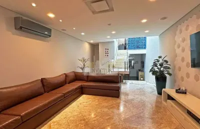 Sobrado de alto padrão com 3 suítes e espaço gourmet para comprar, 244m² - campestre, santo andré/sp.