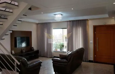 Sobrado com 3 suítes para comprar, 247m² - vila assunção, santo andré/sp.
