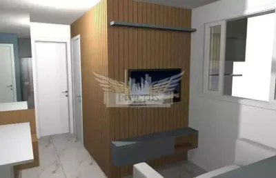 Apartamento novo com 2 quartos no residencial giuseppe martinelli para comprar, 41m² - vila homero thon, santo andré/sp.